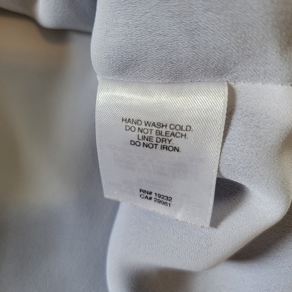 Alfred Dunner Colorblock Blouse Embellished Beaded Neck Blue Green White Size 14 - Picture 8 of 10